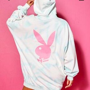 Playboy Mint green pink bunny oversized hoodie